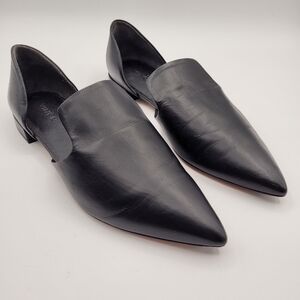 VINCE Darlington d'Orsay Black Leather Pointed Toe Shoes Size 8.5M